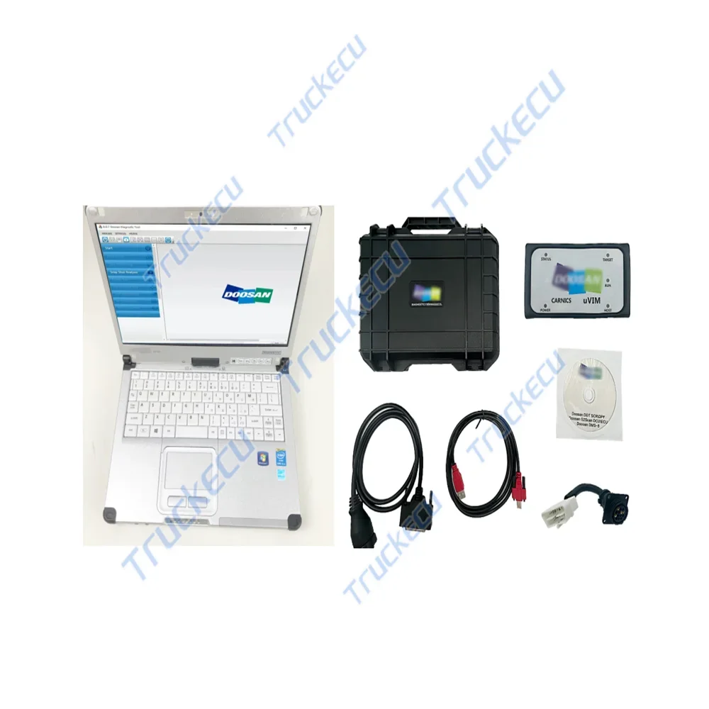 for DOOSAN DIAGNOSTIC KIT (uVIM) Doosan Massey Ferguson truck Forklift Excavator Loader Toolcat Diagnostic tool+C2 laptop