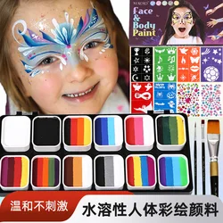 12 Colors FaceBody Paint Set Oil Painting Party Makeup Washable Stage Professional Makeup Tools for FancyDress Party Performance