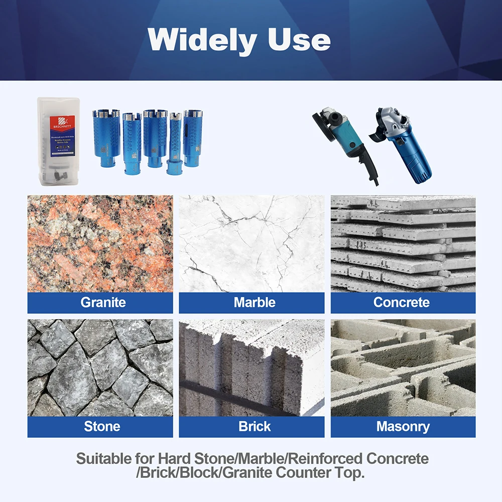 BRSCHNITT الماس مثقاب الخشب بلاط البورسلين القاطع هول المنشار للخرسانة الجرانيت حجر الرخام 5 8 موضوع ثقب المنشار الأساسية بت