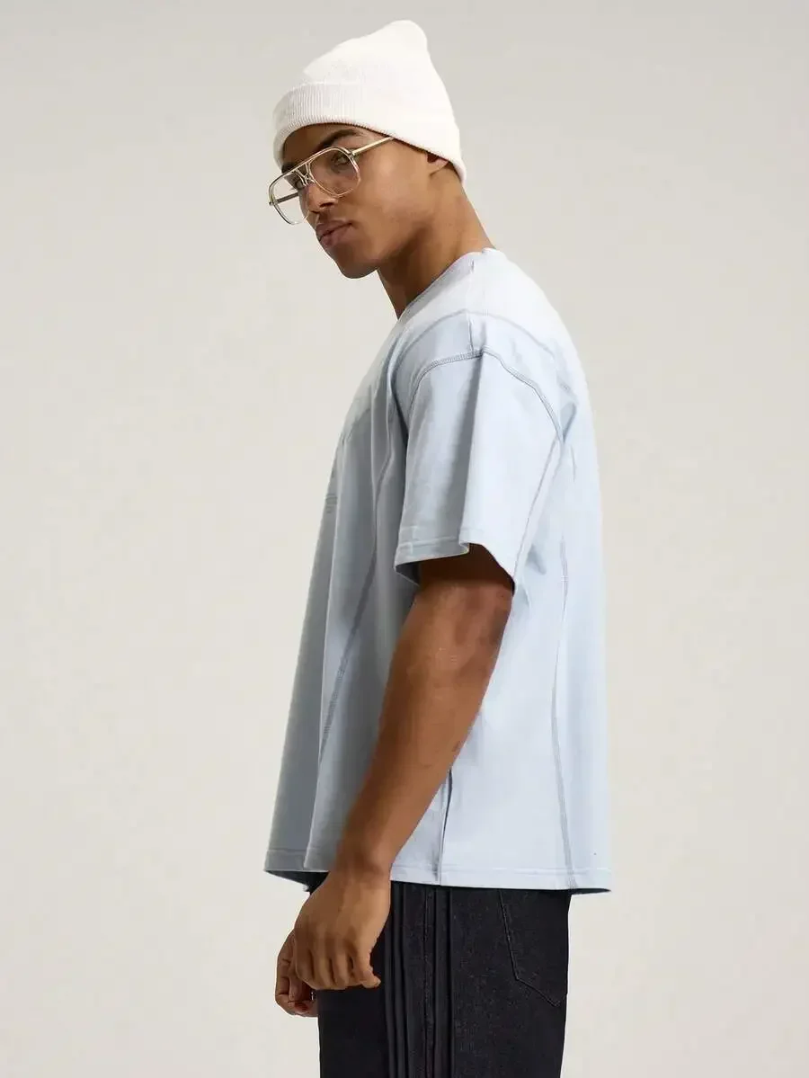 

Boxy Drop Shoulder Short Sleeve Crew Neck Graphic Print T-Shirt Spring Summer Casual