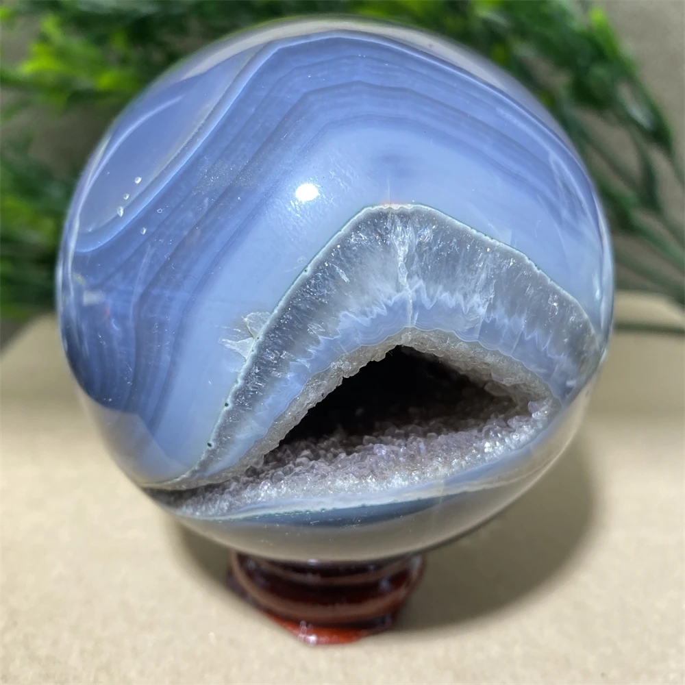 Agate Geode Ball Natural Druzy Crystal Stone Sphere Feng Shui Healing  Wicca Witchcraft Ornament For Home Decoration