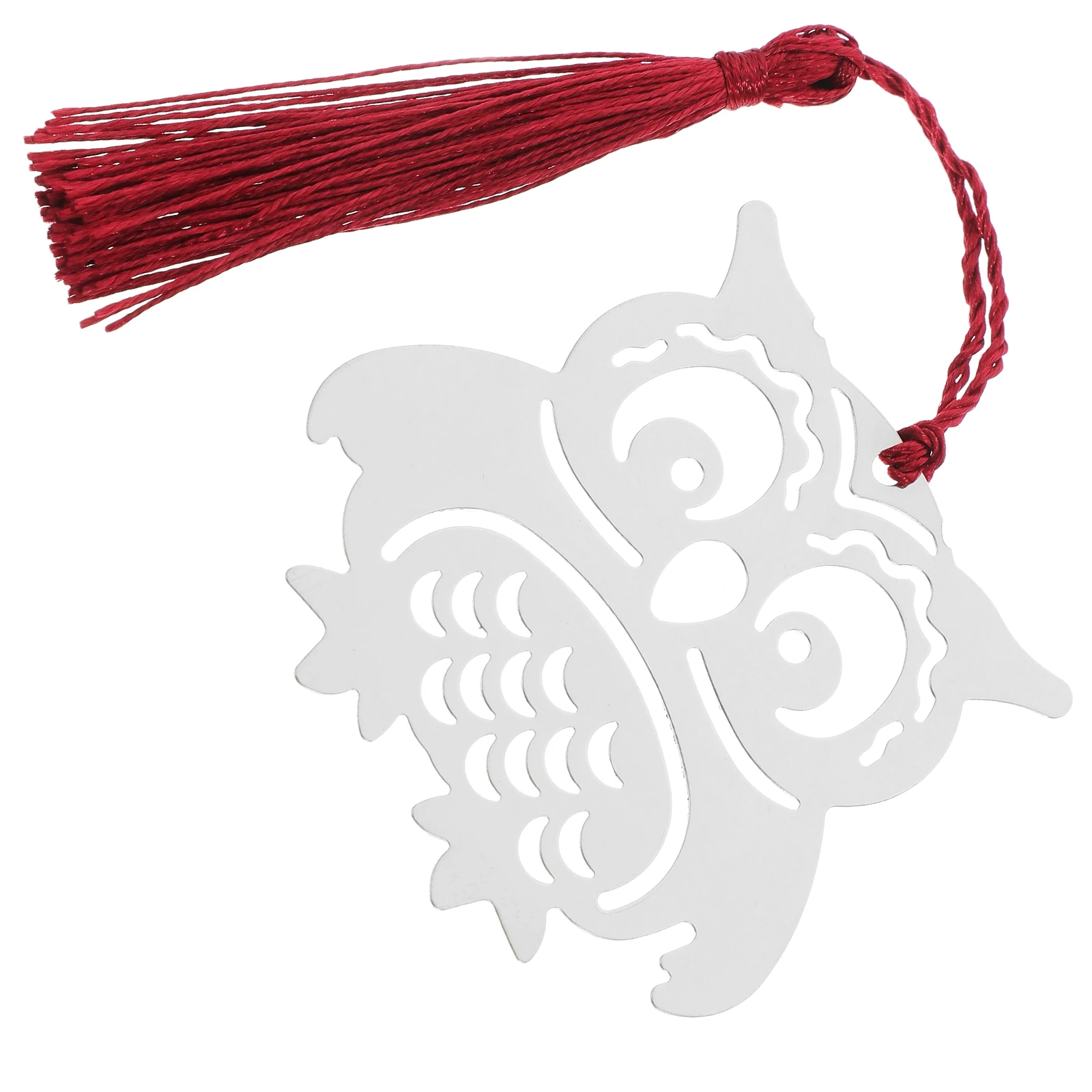 

Stainless Steel Tassel Bookmarks Elegant Hollowout Design Material Unique Shape Metal Bookmark Retro Page Marker Reading