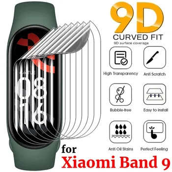10-5 個スマートウォッチヒドロゲルフィルム Xiaomi Mi Band 9 ソフト TPU フルカバレッジスクリーンプロテクター Miband 9 HD クリアカバーフィルム