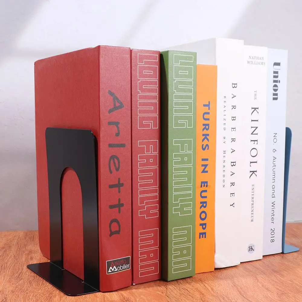 

Book Holder L-shaped Desk Bookends Durable Display Iron Book Stand Simple INS Book Support Rack Minimalism