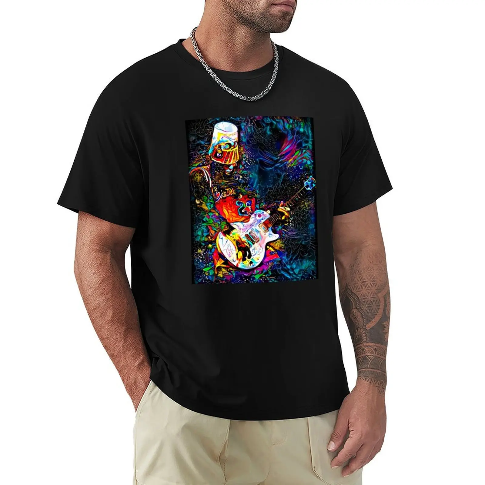 Buckethead Inner Fullness Graphic T-Shirt Basic Solid Color Casual Tee Shirt