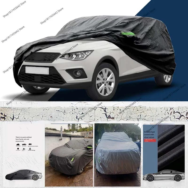 

Для Seat Arona 2017-2021 автомобильный чехол 210D уличные полные автомобильные чехлы всепогодные водонепроницаемые ветрозащитные солнцезащитные чехлы