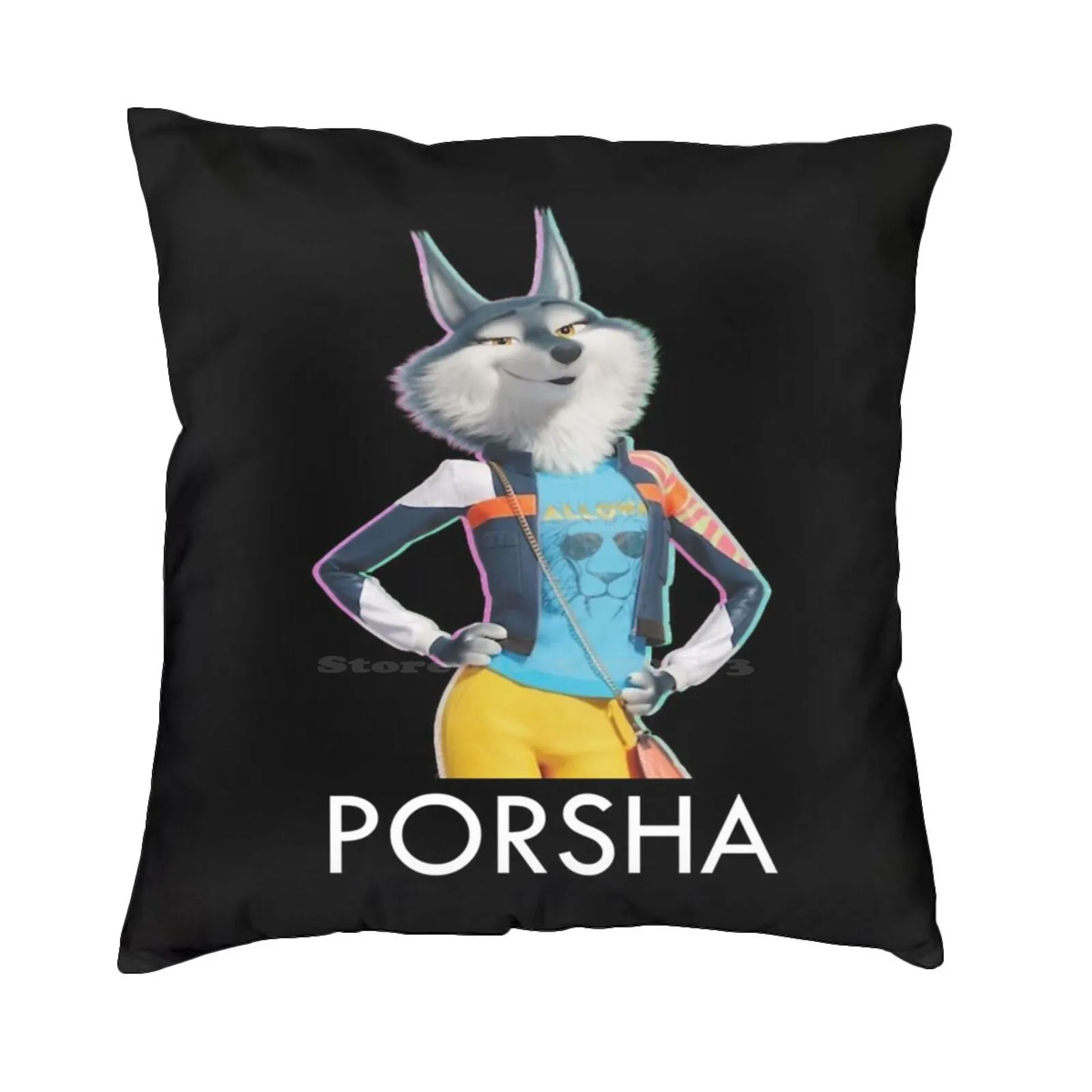 Porsha Sing 2 Home Sofa Car Waist Throw Pillowcase Porsha Crystal Sing 2 Buster Moon Clay Calloway Bono Animation Meena Rosita