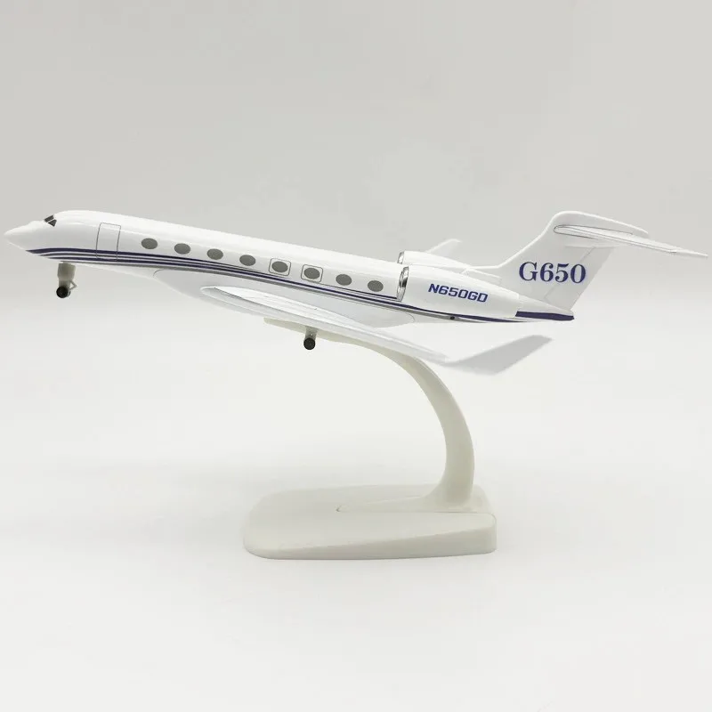 20cm Airplane Model Gulfstream G650 Alloy Aircraft Diecast With Landing Gear Miniature Model Plane For Static Hobby Ornaments