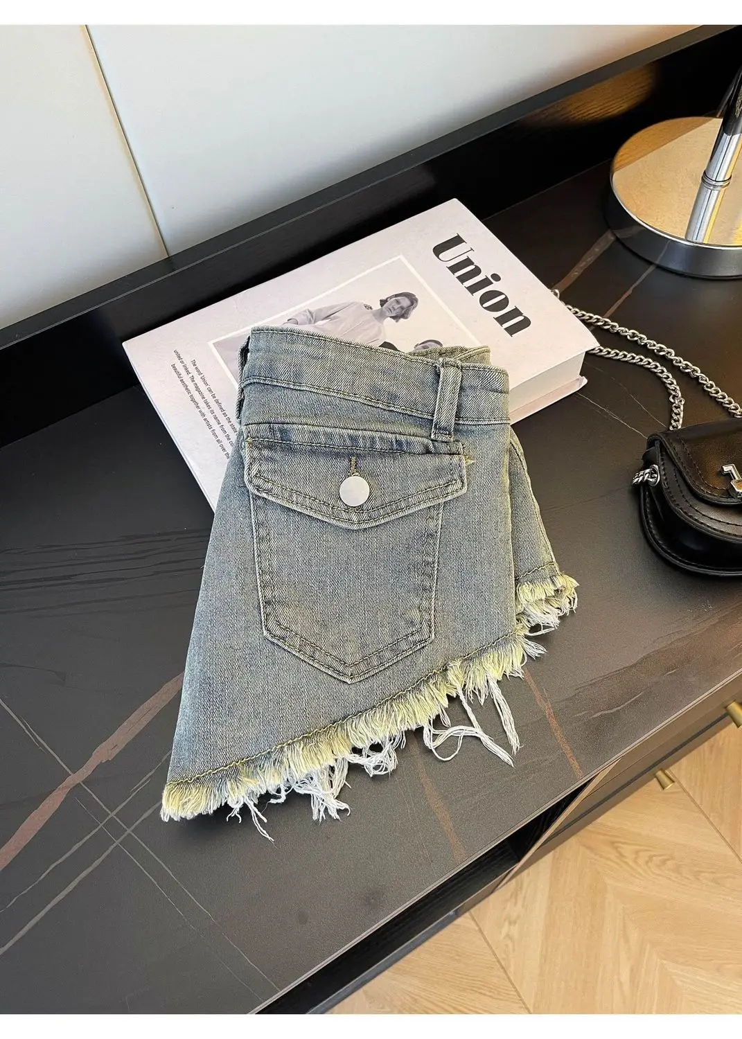 Fringed Rough-rimmed Jeans Shorts Women's Summer Retro Super Y2k Short Spice Girl Sexy Low-rise Hip-wrapped Hot Pants