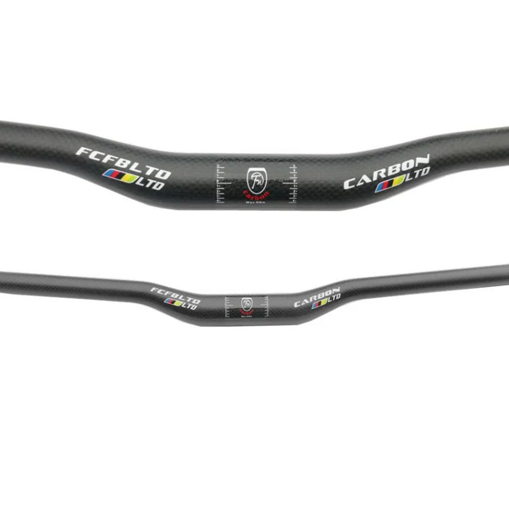 FCFB MTB  3K  Carbon Handlebar MTB Carbon Fiber Bicycle Handlebars 31.8mm *380--760mm Mountain Bike Flat/Riser Handle Bars