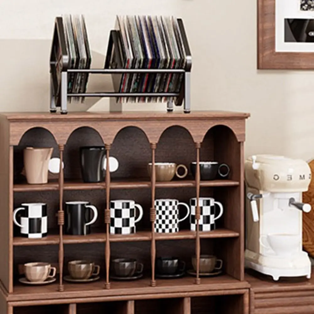 الكربون الصلب حامل سجل فينيل سعة كبيرة أسود طبقة واحدة حامل سجل المضادة للانزلاق قابل للتعديل سطح المكتب رف الكتب مكتب #2