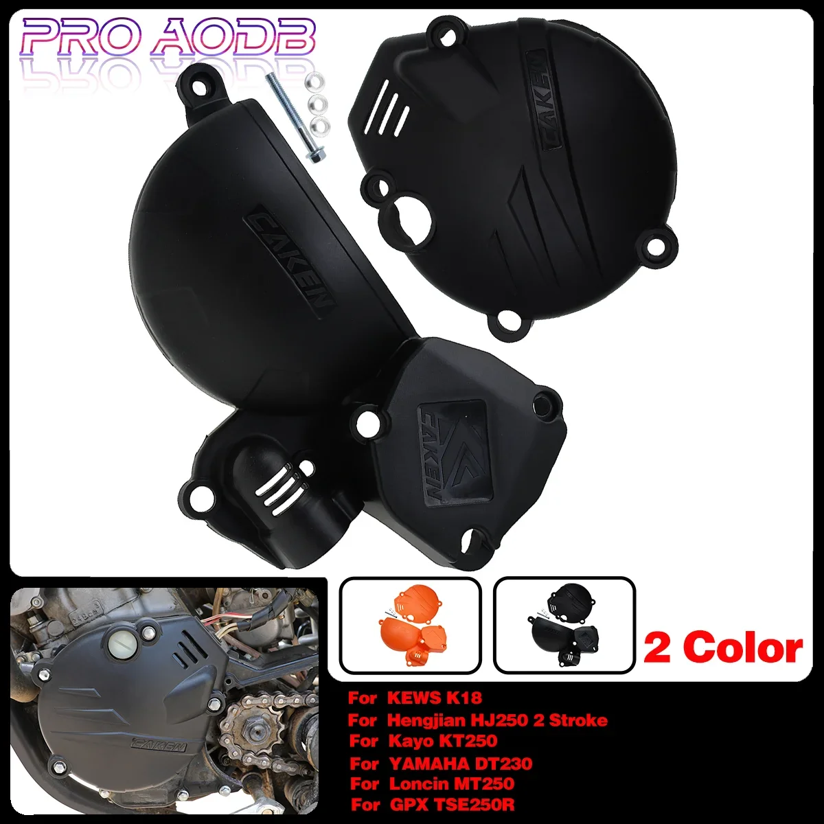 Plastic Clutch Guard Water Pump Cover Ignition Protector For Hengjian HJ250 KEWS K18 Kayo KT250 YAMAHA DT230 GPX TSE250R Loncin