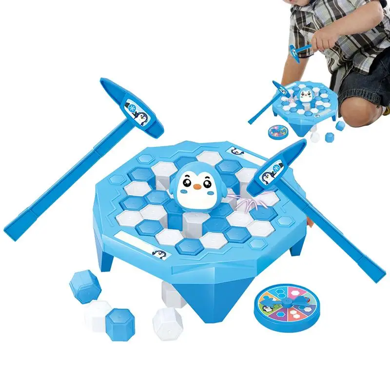 Настольная игра Save Penguin Break Ice Puzzle Table Knock Block Save Penguin Break Ice Настольная игра Семейная настольная игрушка-головоломка для детей