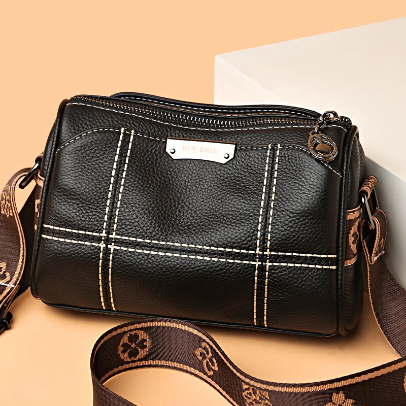 New Leather Bag Women's Messenger Female Single Shoulder Handbags For Women Luxury Crossbody Quality Casual High-grade Versatile