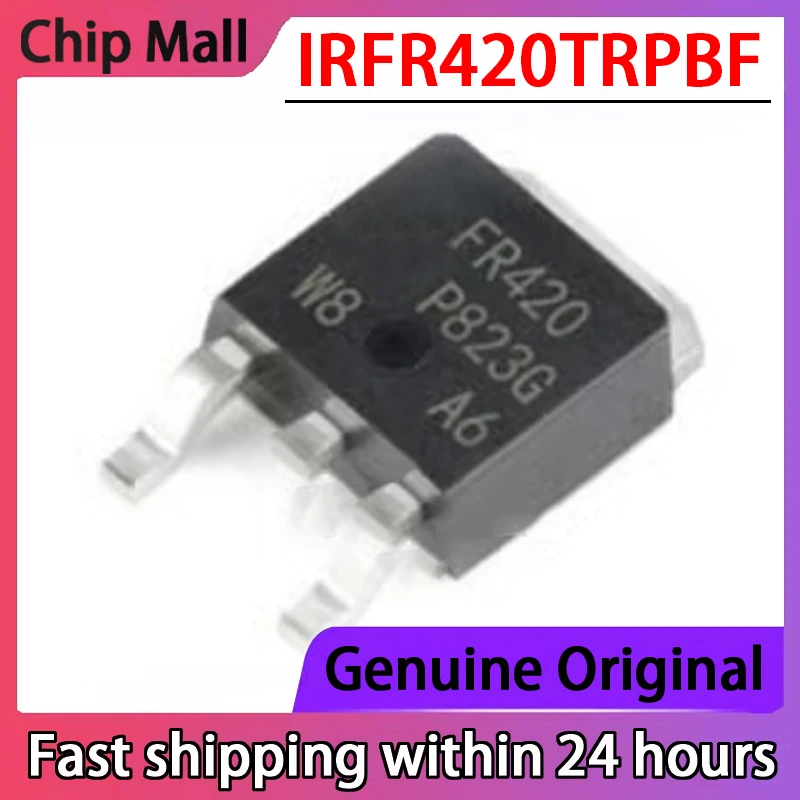 10PCS New Original IRFR420TRPBF FR420 SMT TO-252 MOS Tube 2.4A/500V