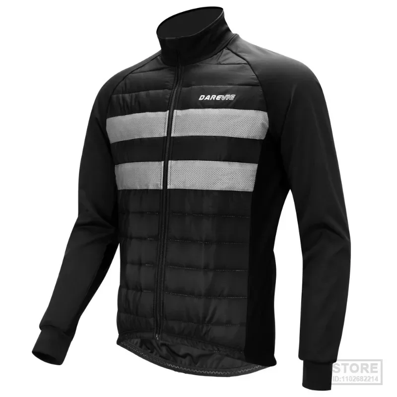 

DAREVIE Cycling Jacket Themal Fleece Women Winter -5℃~10℃ Men s Reflective Keep Warm Breathable