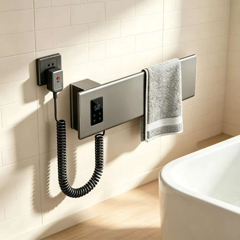 Flat-panel electric towel rack for family bathroom apartment | Sterile drying storage rack