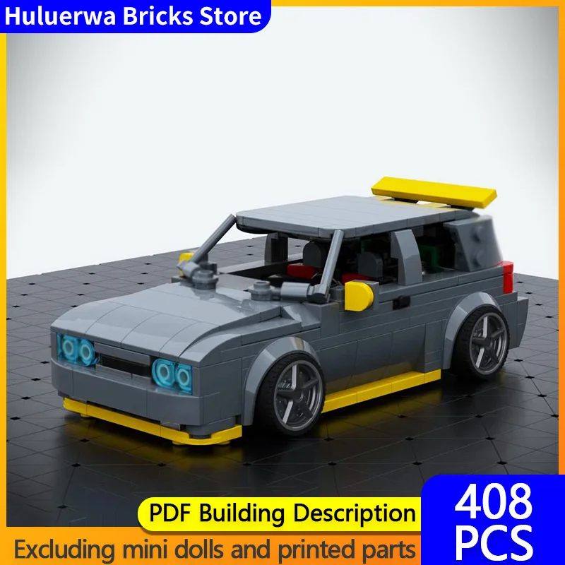 

Модель скоростного гоночного автомобиля MOC Building Bricks Golf GTI (Mk3) Hatchback Модульная технология Подарки Праздник Сборка Детские игрушки Костюм