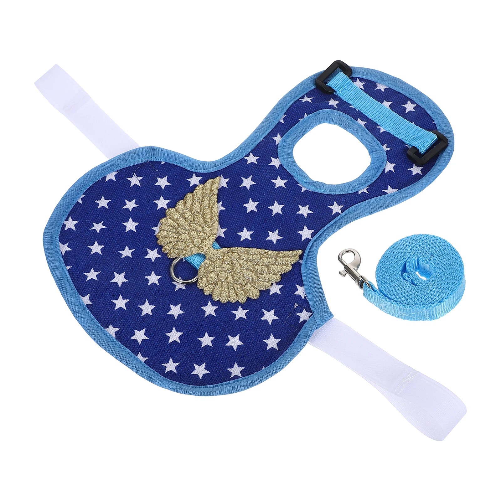 

Duck Cloak Adjustable Rooster Vest Blue Canvas Pet Harness Leash Hen Jacket Warm Comfortable Fashionable Outdoor Activities
