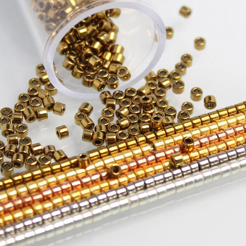 Japanese Bead 2.0mm 10g/20g/30g Metallic Japanese Glass Bead DIY Handmade Crochet Sewing Craft