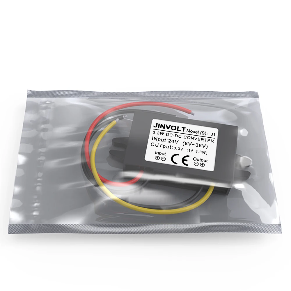 محول فرق الجهد 24 فولت إلى 3.3 فولت DC-DC محول وحدة (8 فولت ~ 36 فولت مدخل، مخرج 1 أمبير/2 أمبير/3 أمبير)، محول طاقة جهد باك