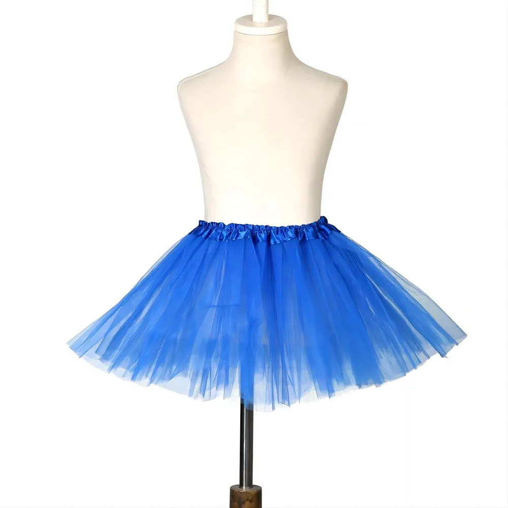 Dziewczyna Elastyczna spódniczka baletowa Tutus Mini spódniczka na przyjęcie urodzinowe Taniec 3-warstwowa tiulowa spódniczka Tutu dla dzieci Księżniczki 2-8 lat Dziewczynki — zdjęcie 2