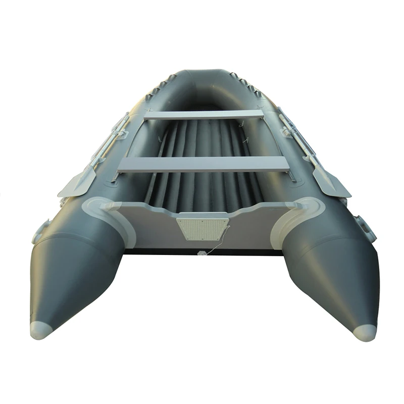 Green with Black Mini Inflatable Fishing Boat PVC Material 6 Persons Capacity Eco-Friendly