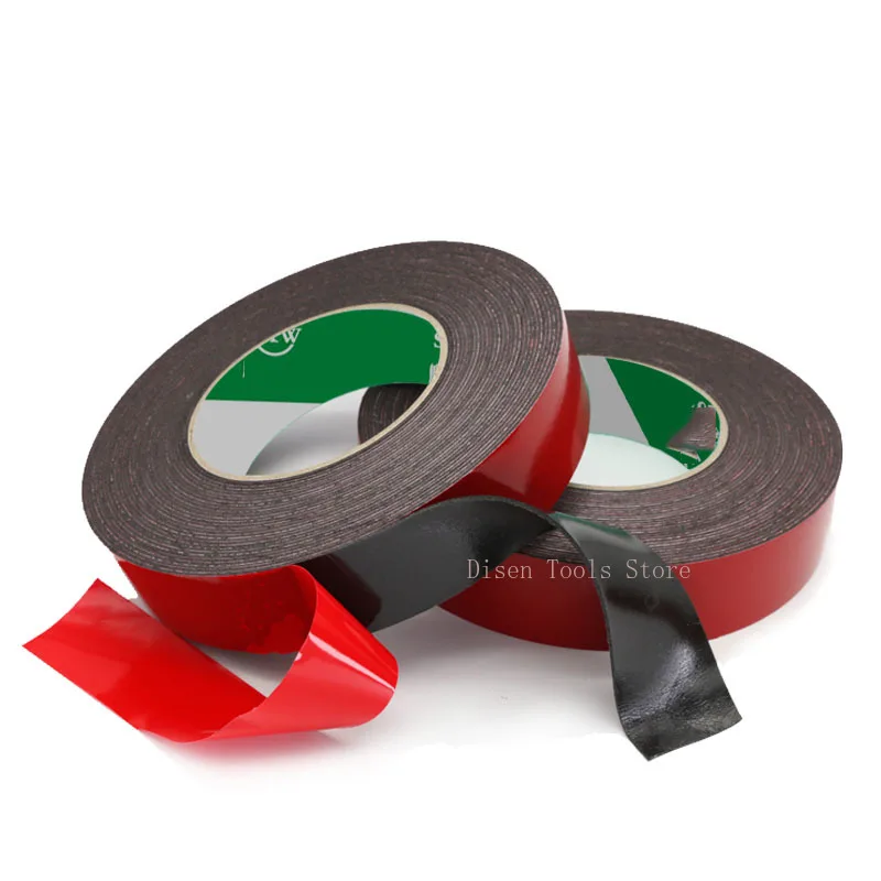 PE Double Side Adhesive Foam Strong Tape Red Film Black Tapes 0.5mm 1mm 2mm 3mm Thickness