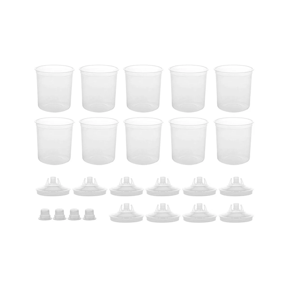 Taza de pintura desechable 600CC, tanque de mezcla de pintura en aerosol, tipo H/O, taza desechable rápida