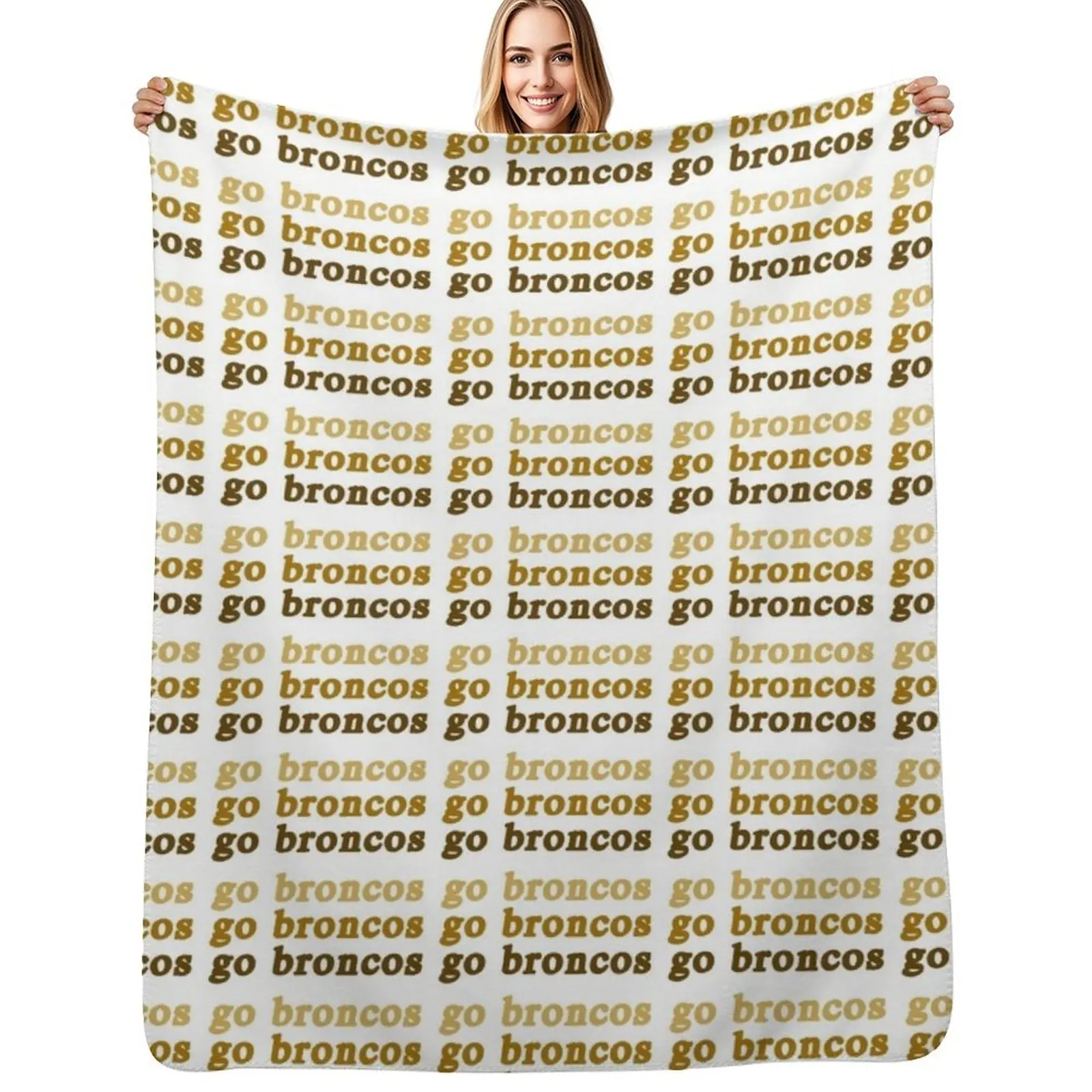 

GO BRONCOS // WESTERN MICHIGAN UNIVERSITY Throw Blanket Easy Care Comfortable Blanket for Couch
