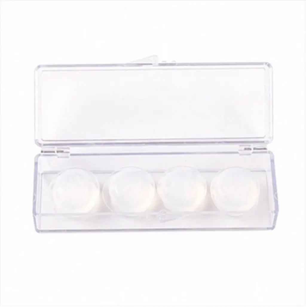2Pair Premium Silicone Ear Plugs Column Shape Water Blocking Swim Safe Insertion Storage Case Noise Reduction