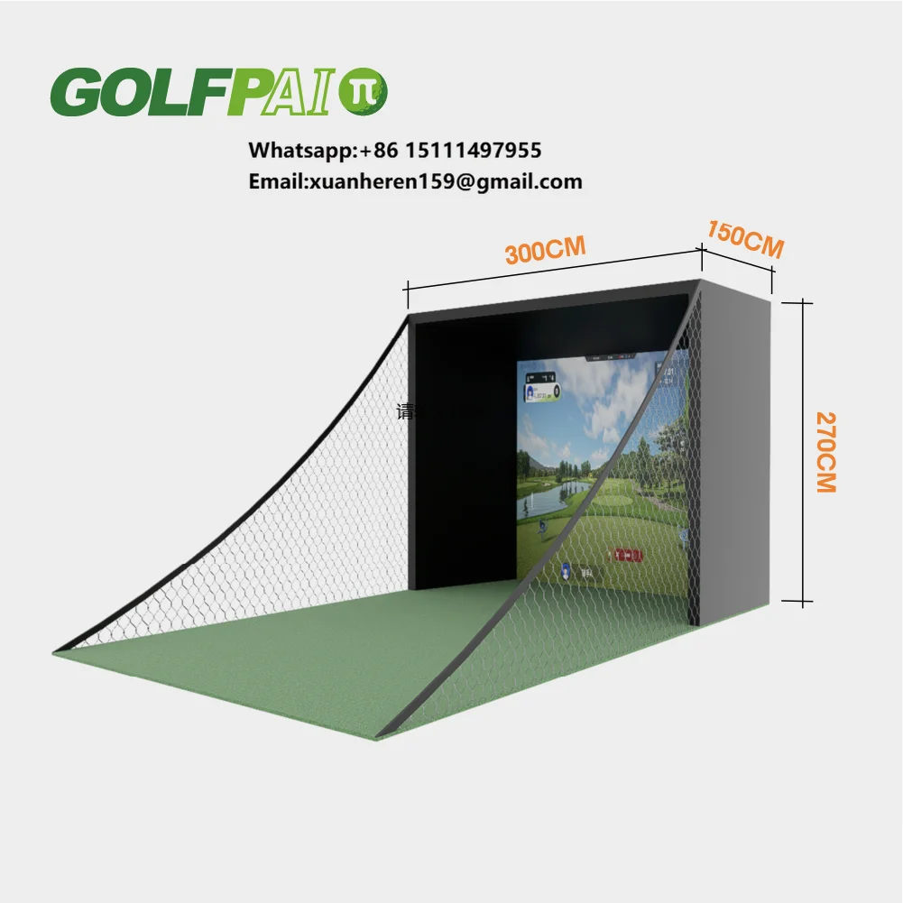 Golf Simulator Frame Complete Set 4K Resolution Touchscreen LCD Display WiFi Enabled Easy to Install
