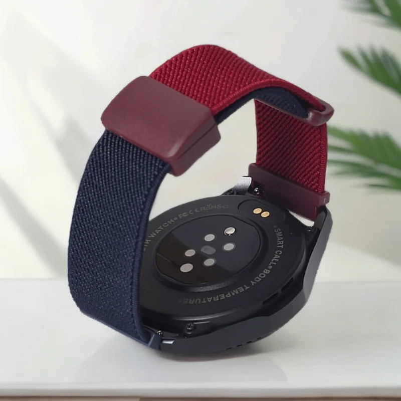 18/20/22 mm zweifarbiges Armband für Samsung Watch7654 Band Nylon elastische Schleife Magnetarmband für Huawei Watch GT/Garmin/Amazfit Watch