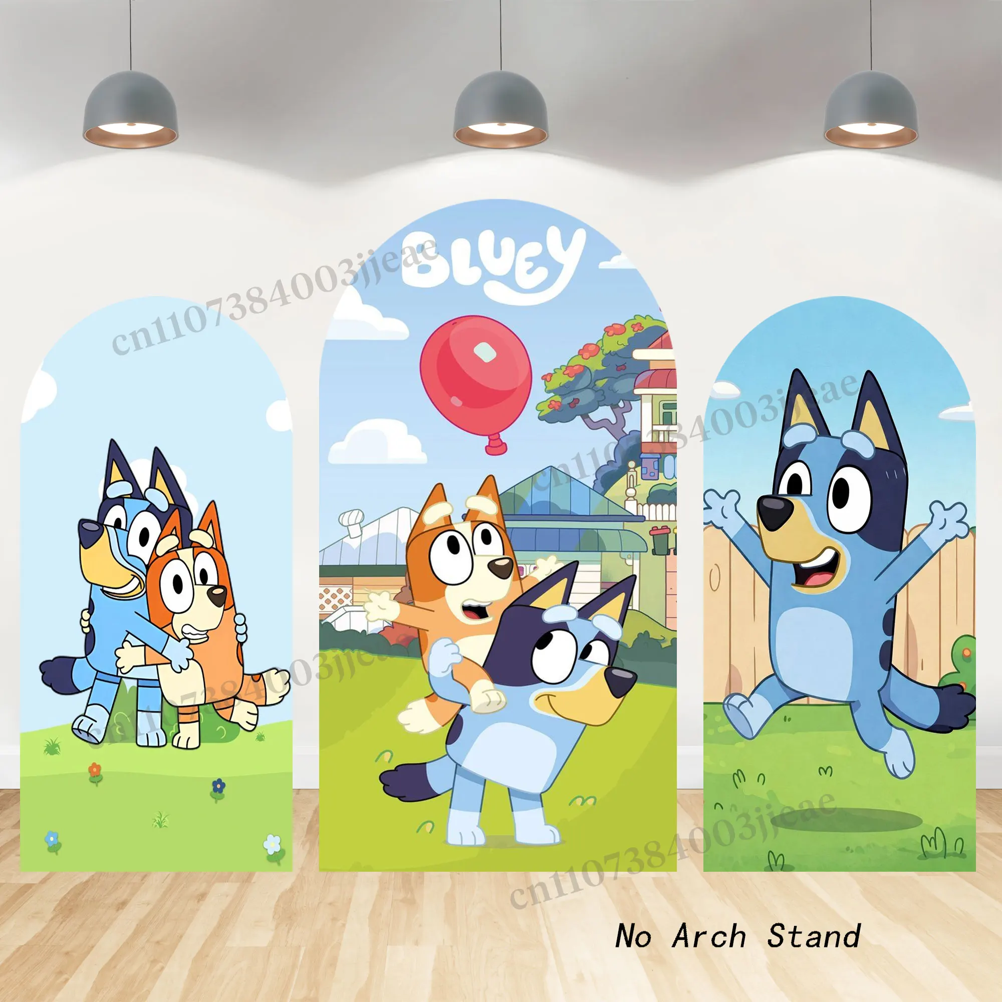 

Bluey Arch Backdrop Cover Boys 1st Birthday Party Cartoon Dogs Decoration Party Background Wall Banner Poster Photography Props