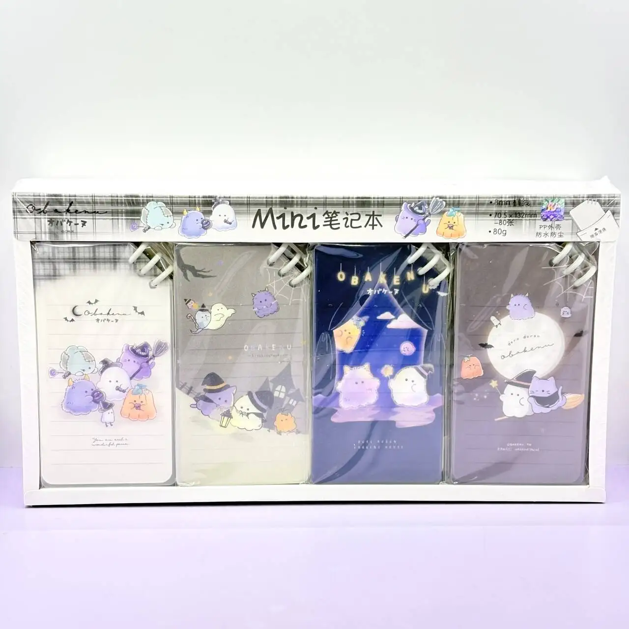 Portable Mini Notebook Cartoon Waterproof Cover Pocket Notebook with Lined Pages Spiral Coil Memo Pad for Office and Student Use
