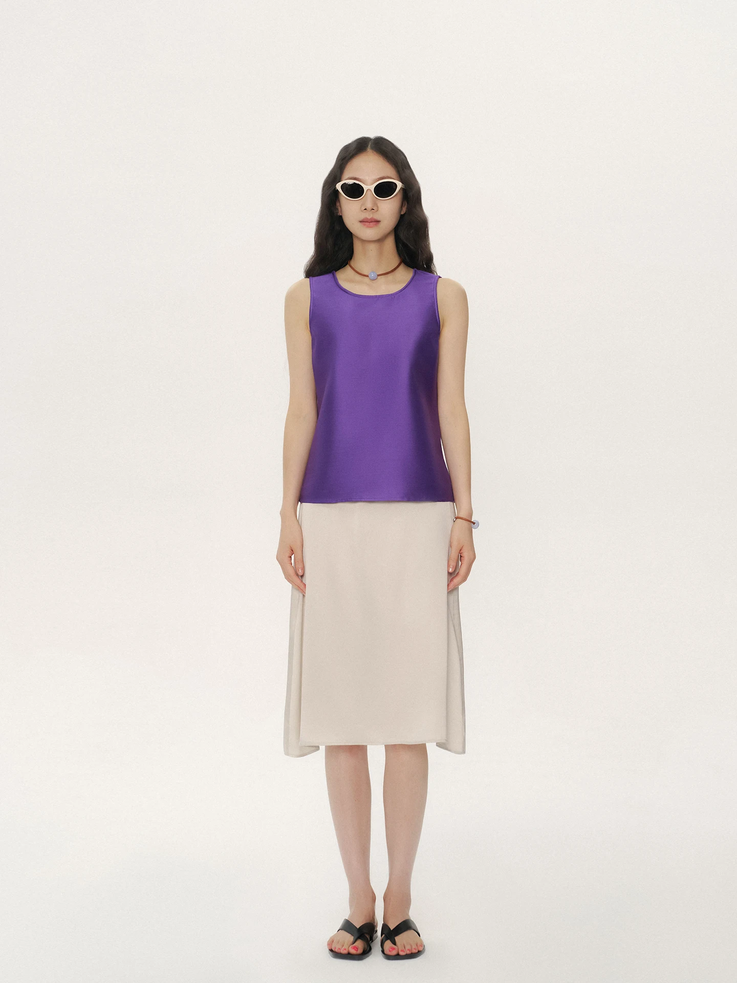 

Шелковая юбка Lin Zhi, лето 2021, Ele Silken Dra, юбка трапециевидной формы со средней талией для женщин, повседневная одежда