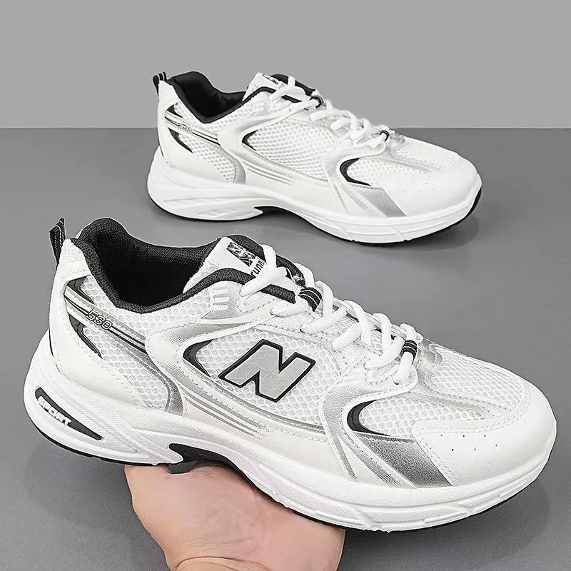 New stylish breathable mesh shoes for women, lightweight running shoes, thick-soled trendy casual sports shoes for men - view 3