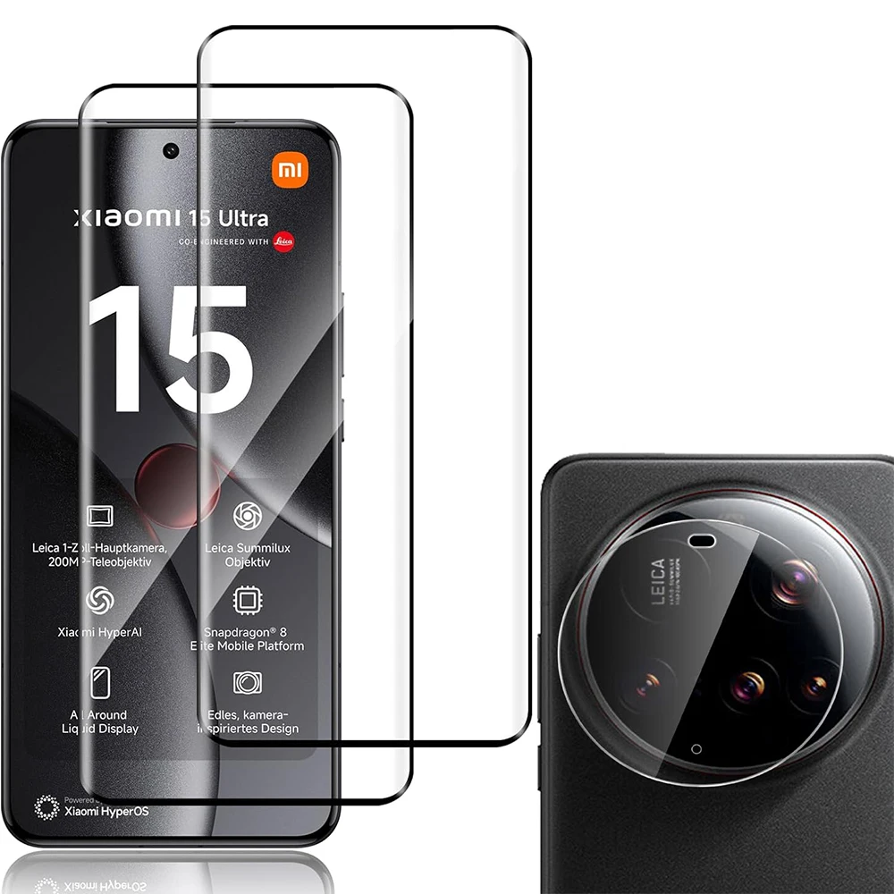

3D изогнутое стекло для Xiaomi 15, ультра-закаленное стекло, пленка для камеры Xiaomi 15 Ultra, защитная пленка для экрана