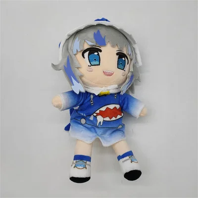 Japan Cartoon VTuber hololive English Gawr Gura High quality embroidery doll plush toys dolls Children's birthday Presents