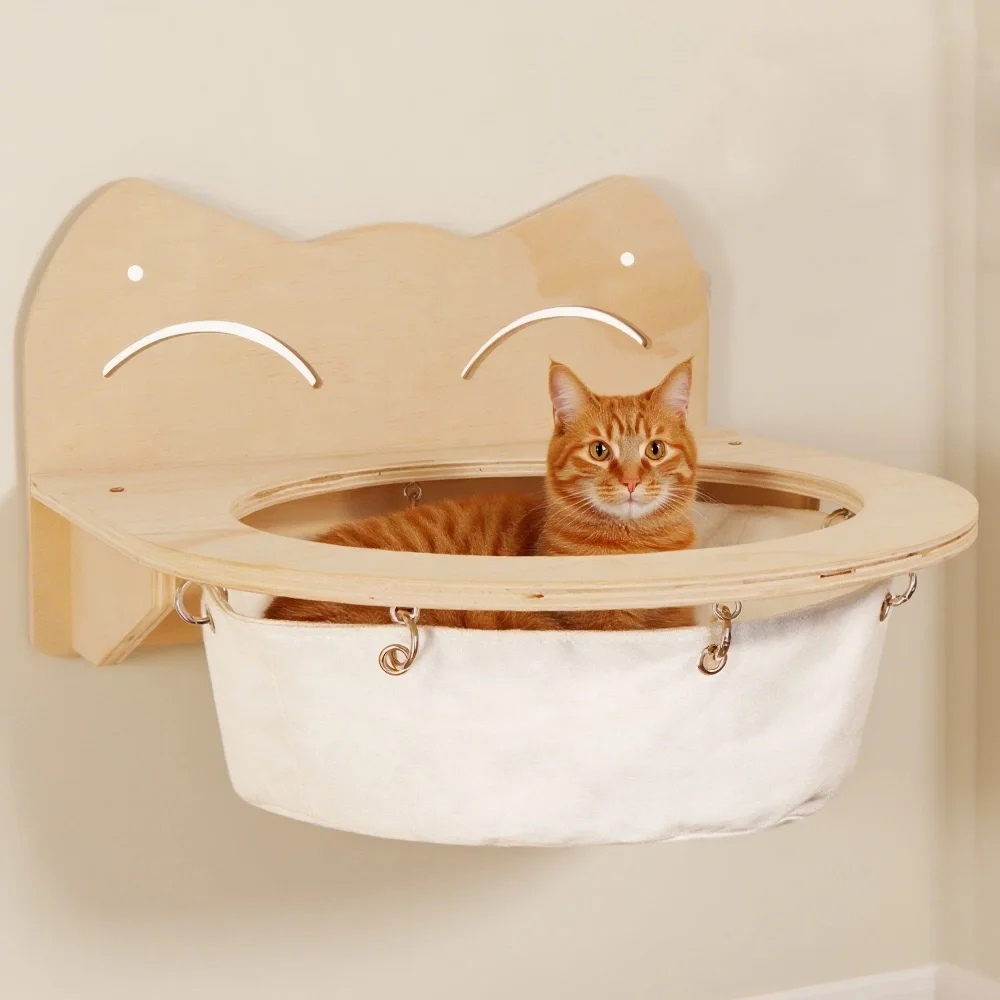 

Cat Shelves Cat Climbing Wall Comfy Hammock Furniture Breathable Washable Canvas for Kitten Sleeping Lounging Climbing