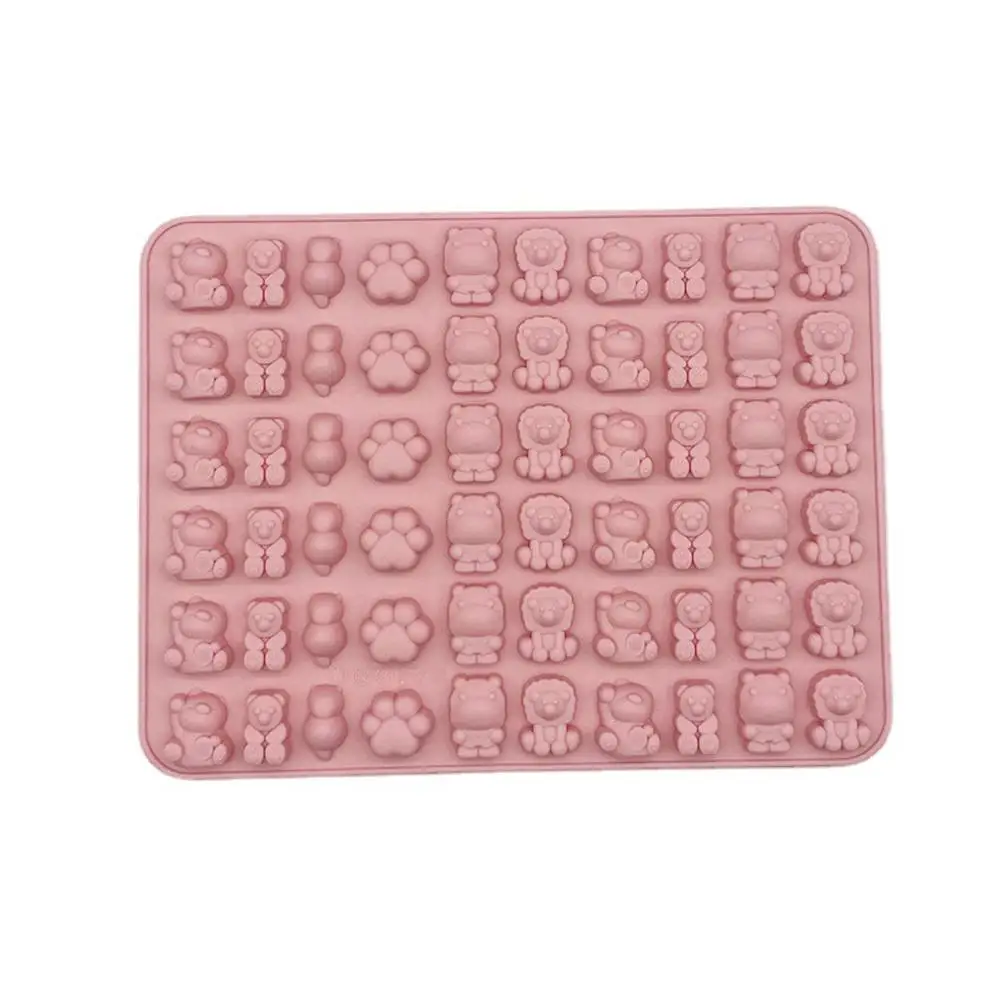 Cetakan permen Fudge silikon kartun cetakan Jelly beruang lucu alat coklat Diy dekorasi permen Fondant penetes Y3e0