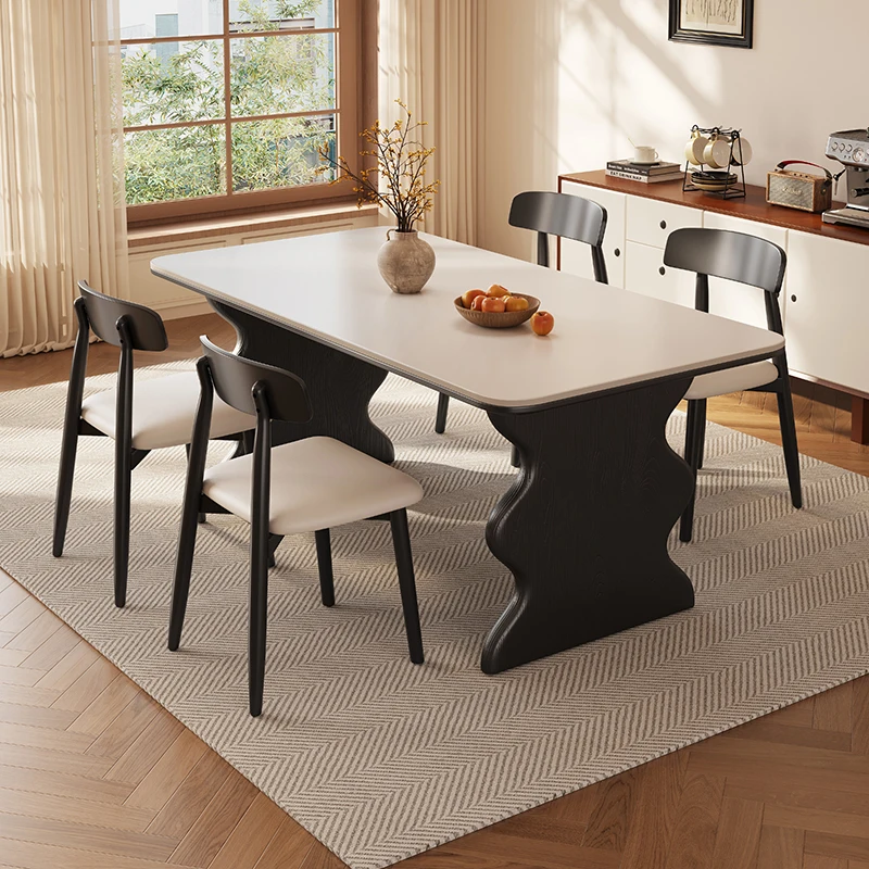 

Center Decorations Dining Table White Small Space Wood Luxury Dining Table Living Room Restaurant Mesa De Jantar Furniture Home