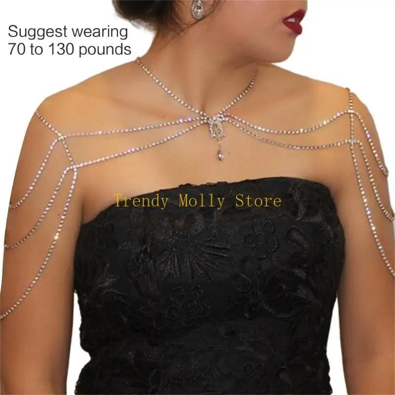 N5KB Female Body Chain Choker Jewelry Fashion Shoulder Chain Body Jewelry Accessories