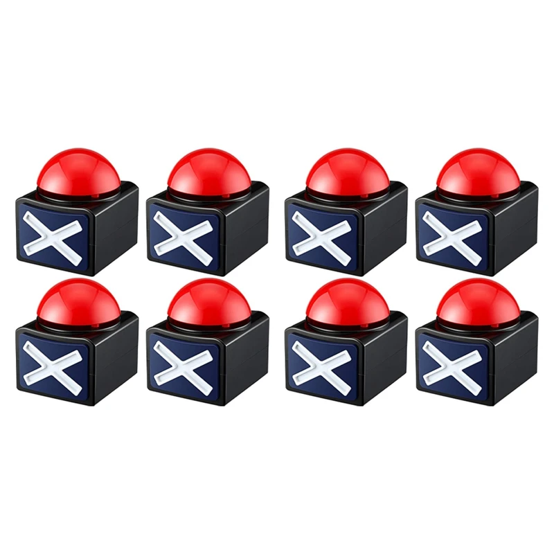 8PCS Game Answer Buzzer,Game Buzzer Alarm Sound Play Button With Light Trivia Quiz Got Talent Buzzer Game Toy For Kids