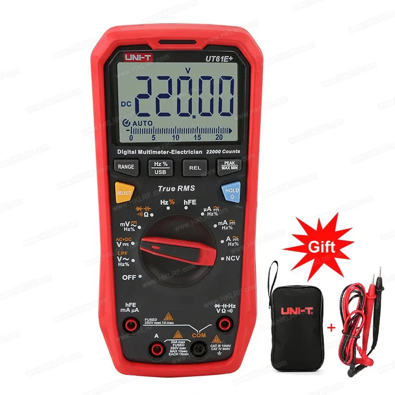 صحيح RMS AC DC جهاز قياس الجهد الكهربائي الوضع النسبي 22000 التهم البيانات عقد المدى التلقائي الرقمي المتعدد #2