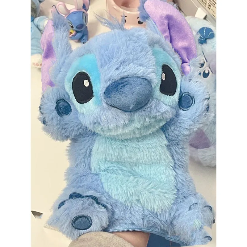 Disney Stitch Portable Plush Doll Pencil Case Platypus Cute Anime Cartoon Fashion Large Capacity Cosmetic Bag Pencil Bag Gift