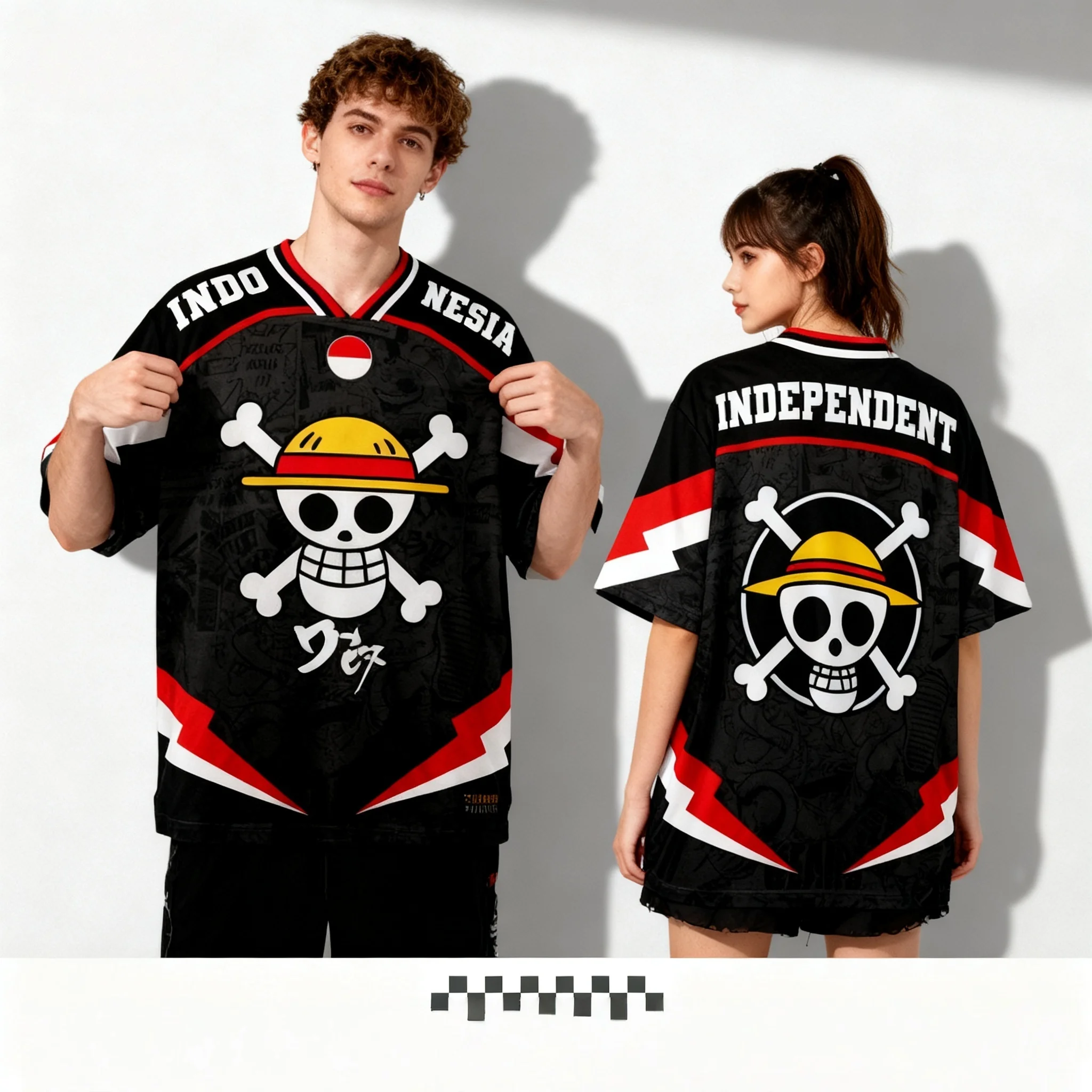 Bandai Anime One Piece Demon Slayer Naruto Spell Battle Sommershirt T-Shirt Großes 3D-Multifunktionsoberteil für Erwachsene und Kinder