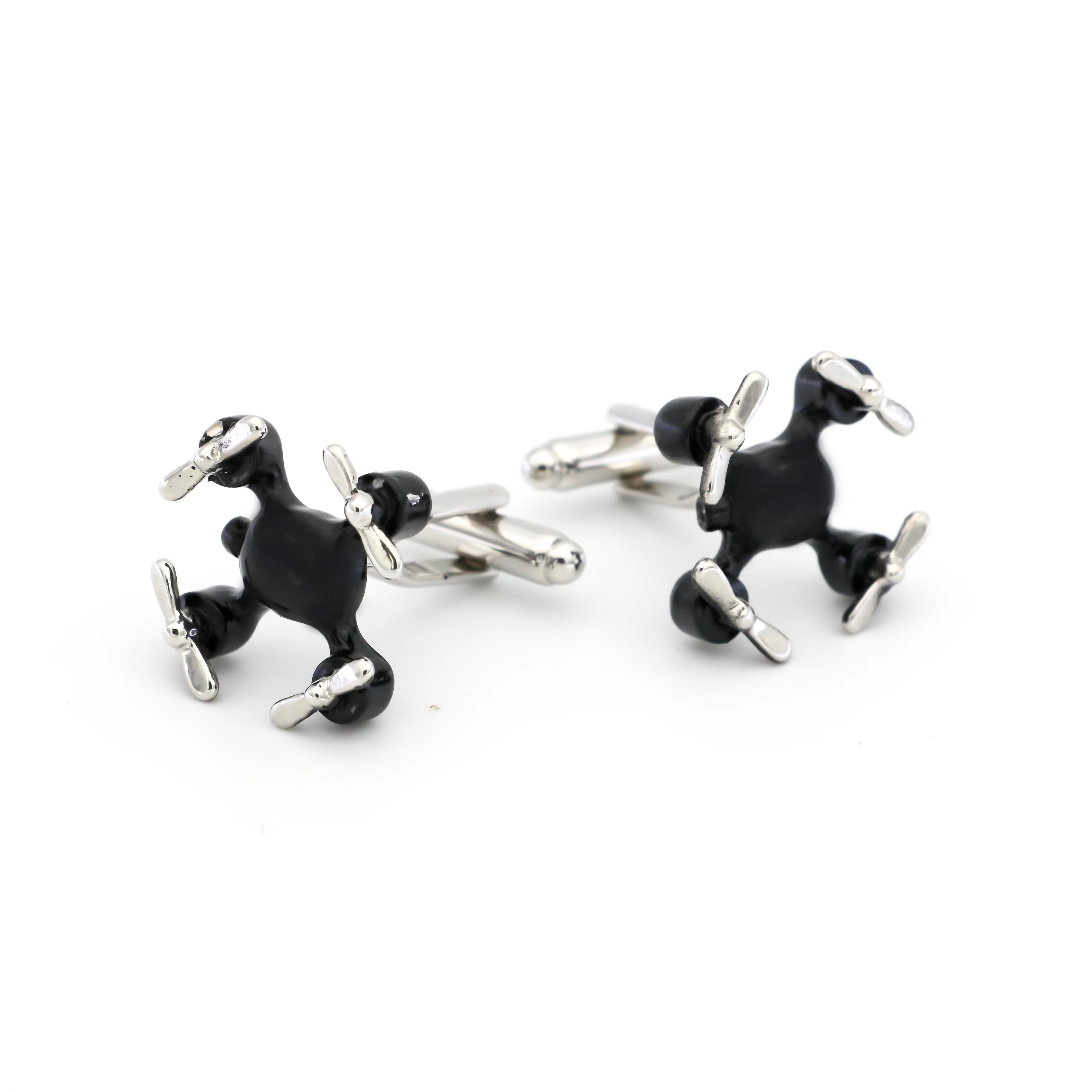 Unmanned Drone Cuff Links For Men UAV Design Quality Brass Material Black Color Cufflinks Wholesale&retail