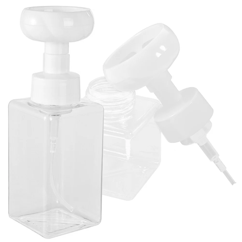 

2Pcs Foam Soap Pump Bottles Refillable Bathroom Hand Dispenser Plastic Shampoo Lotion Container Travel Foaming Tepg Mousse Home