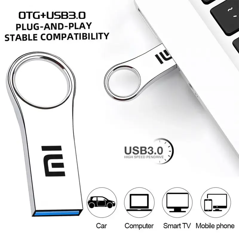 Xiaomi 2TB USB 3.0 Flash Drive High Speed Pen Drive 1TB Usb 3.0 Memory Stick 512TB Flash Pendrive Metal Memoria Usb Disk